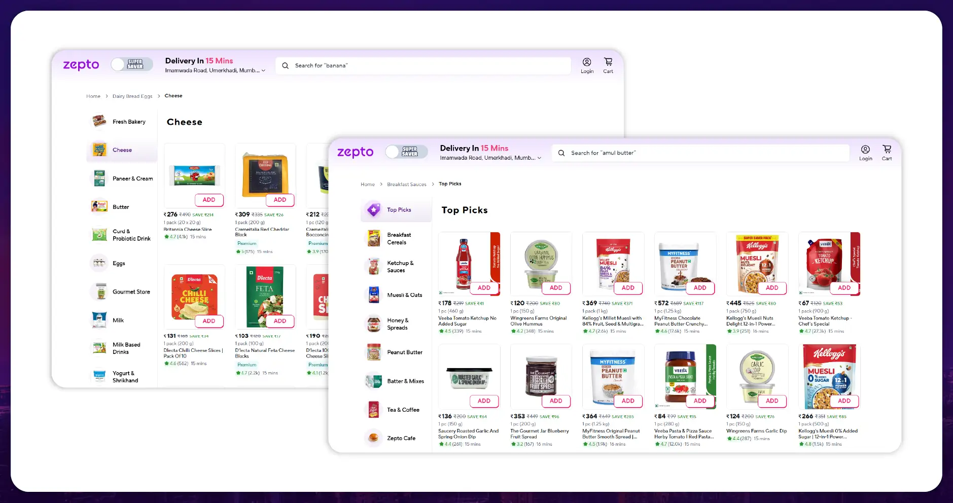 The Expanding Dairy & Breakfast Universe on Zepto